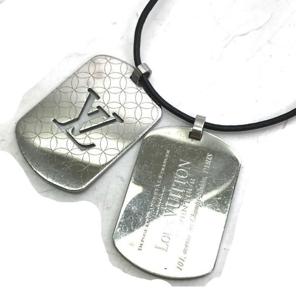 LOUIS VUITTON Pandantif-Champs-Elysées GM Leather strap Leather Necklace - Picture 1 of 7